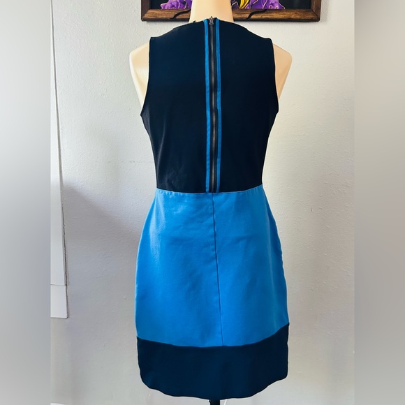 Kenneth Cole Color Block Blue/ Black Dress Size M - Picture 2 of 5